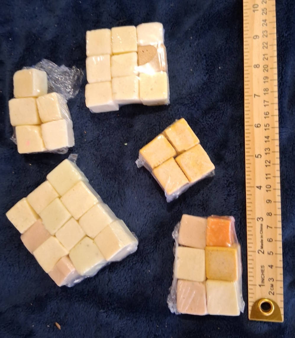 Handcrafted Lemon Lime Ice Cube Soap Lot 1 lb Artisan Goat Milk Mini Bars