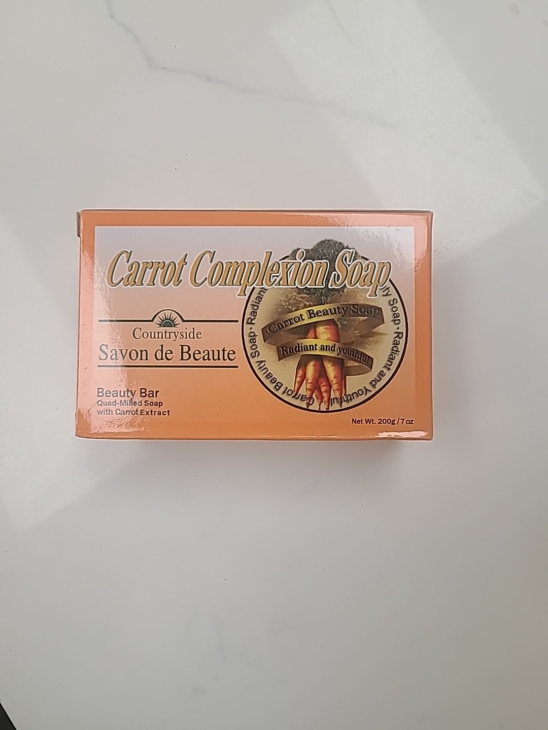 2-Pack “Carrot Complexion Soap Bars” Skin Tone Improvement w/ Carrot Oil, 125g