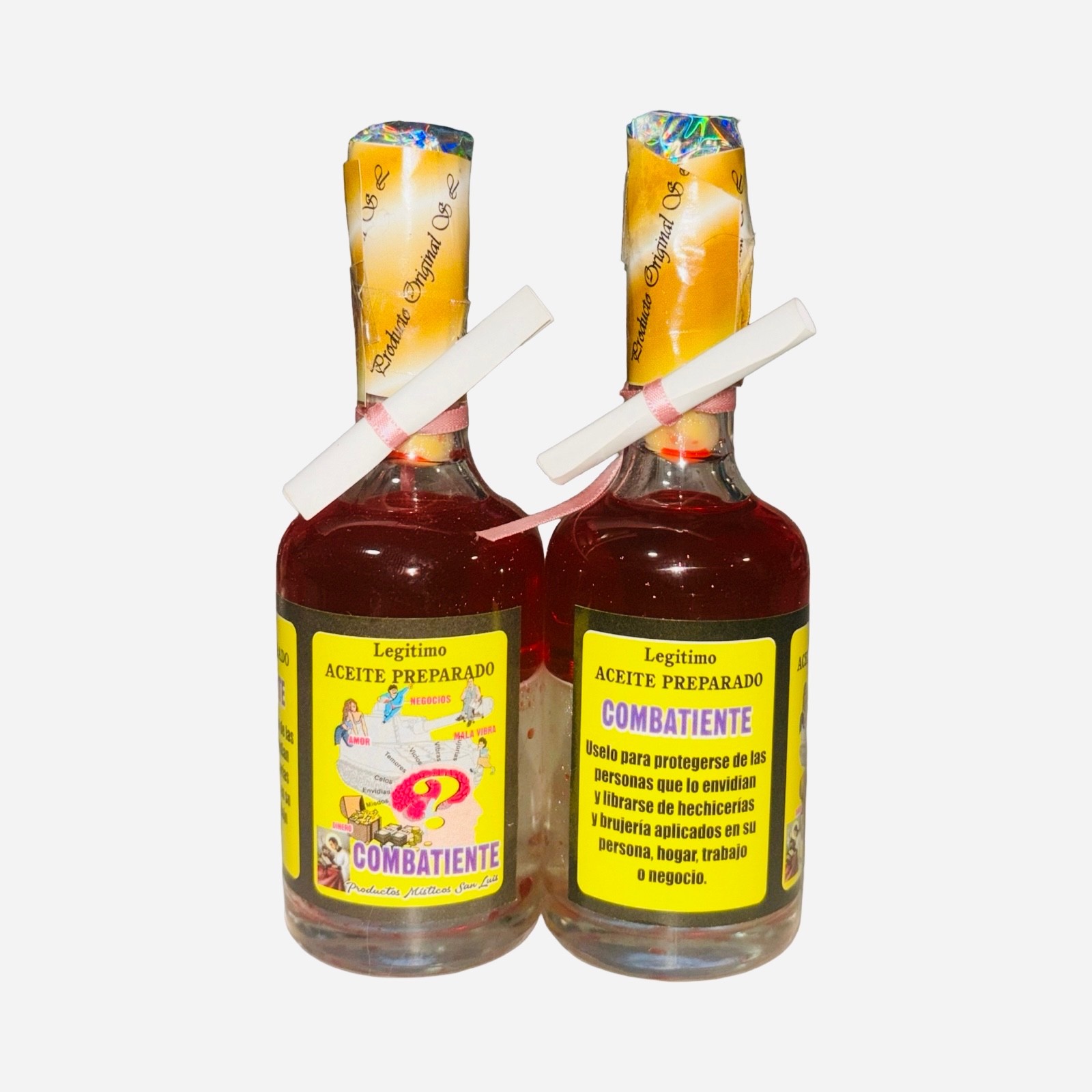 COMBATIENTE Aceite Preparado Para Proteccion de Envidia Hechizos y Enemigos