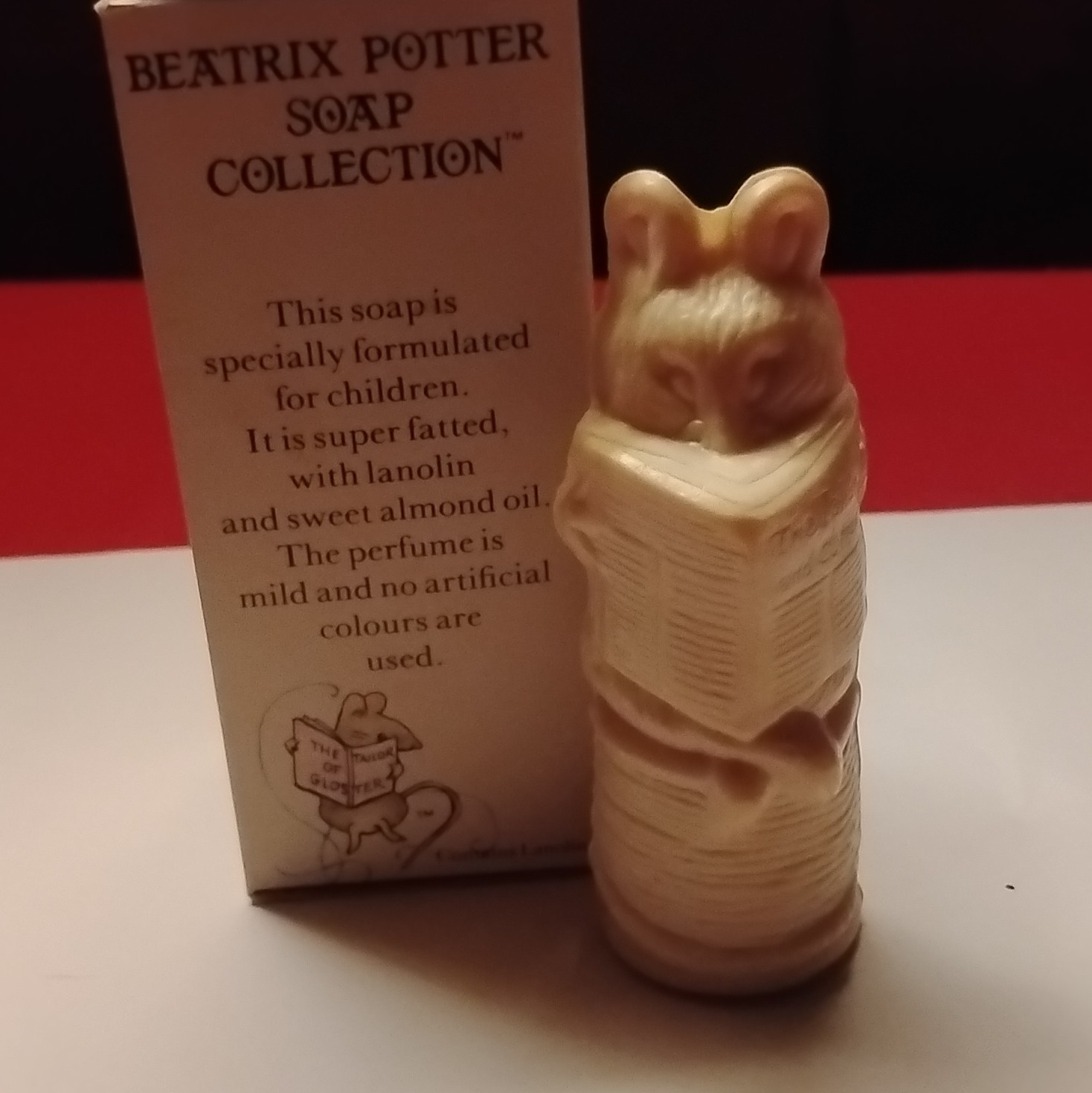Beatrix Potter Soap Collection All Natural Almond Soap Bar, Body & Hands, Beige