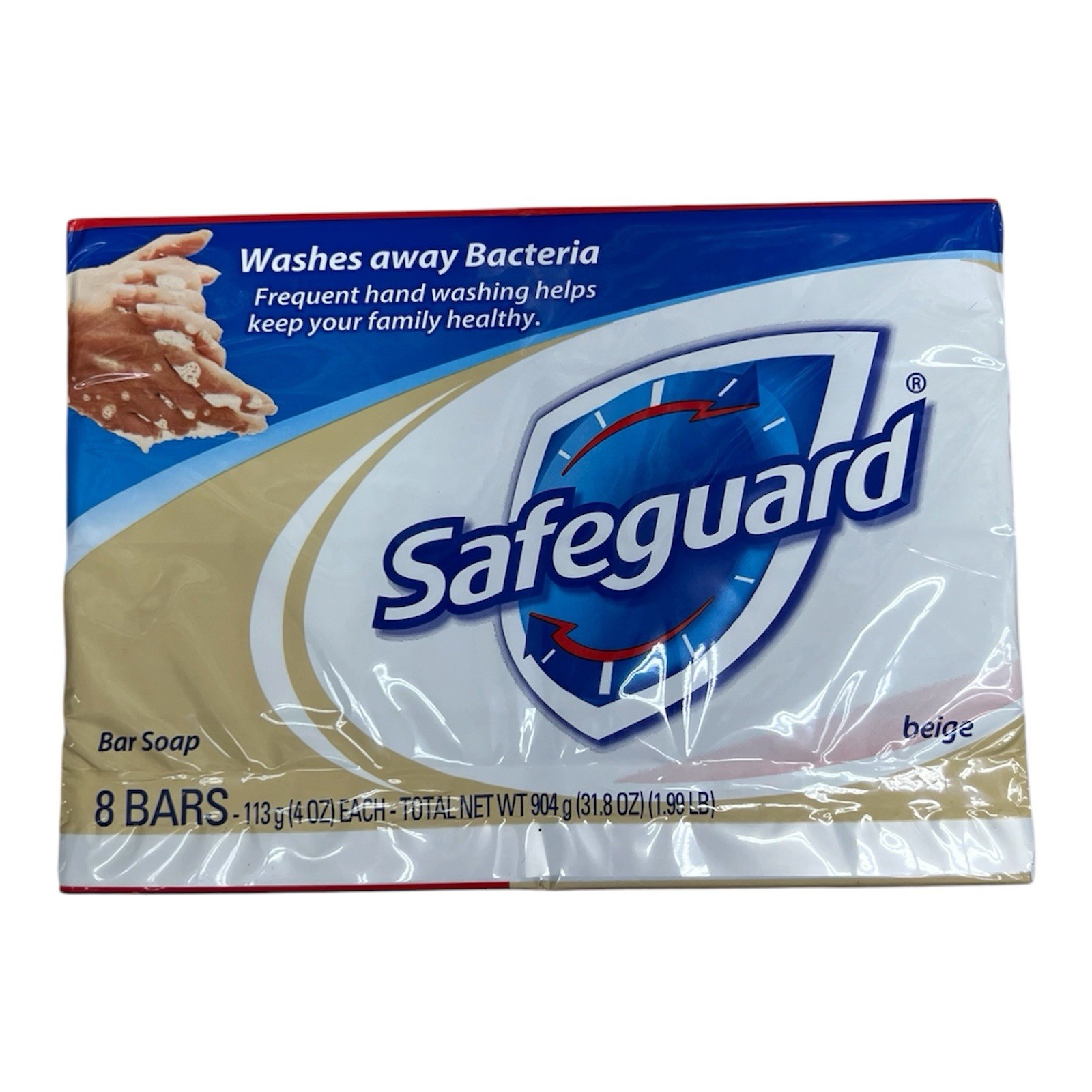 Safeguard Bar Soap, Beige, 8 Bars, 4 oz Each – Washes Away Bacteria