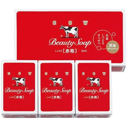 Cow Brand Beauty Soap Red By Cow Brand 　3 X 3.5 Oz Soap