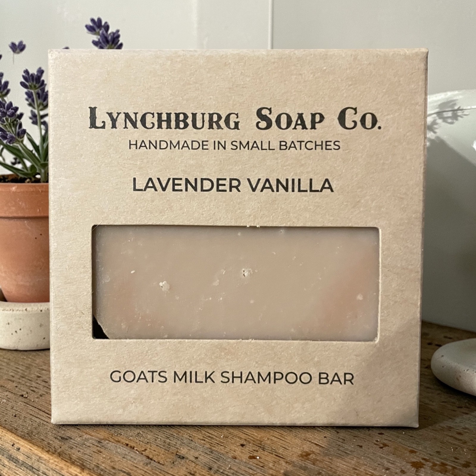 Lynchburg Soap CO Lavender Vanilla Goat Milk Shampoo Bar