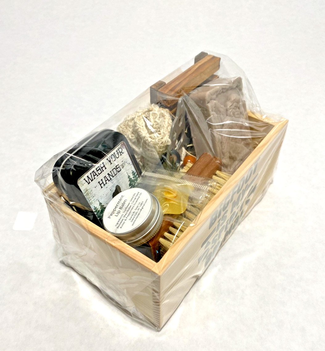 Bigfoot Is My Spirit Animal Personal Care Gift Box Set, Soap, tool, lip balm etc