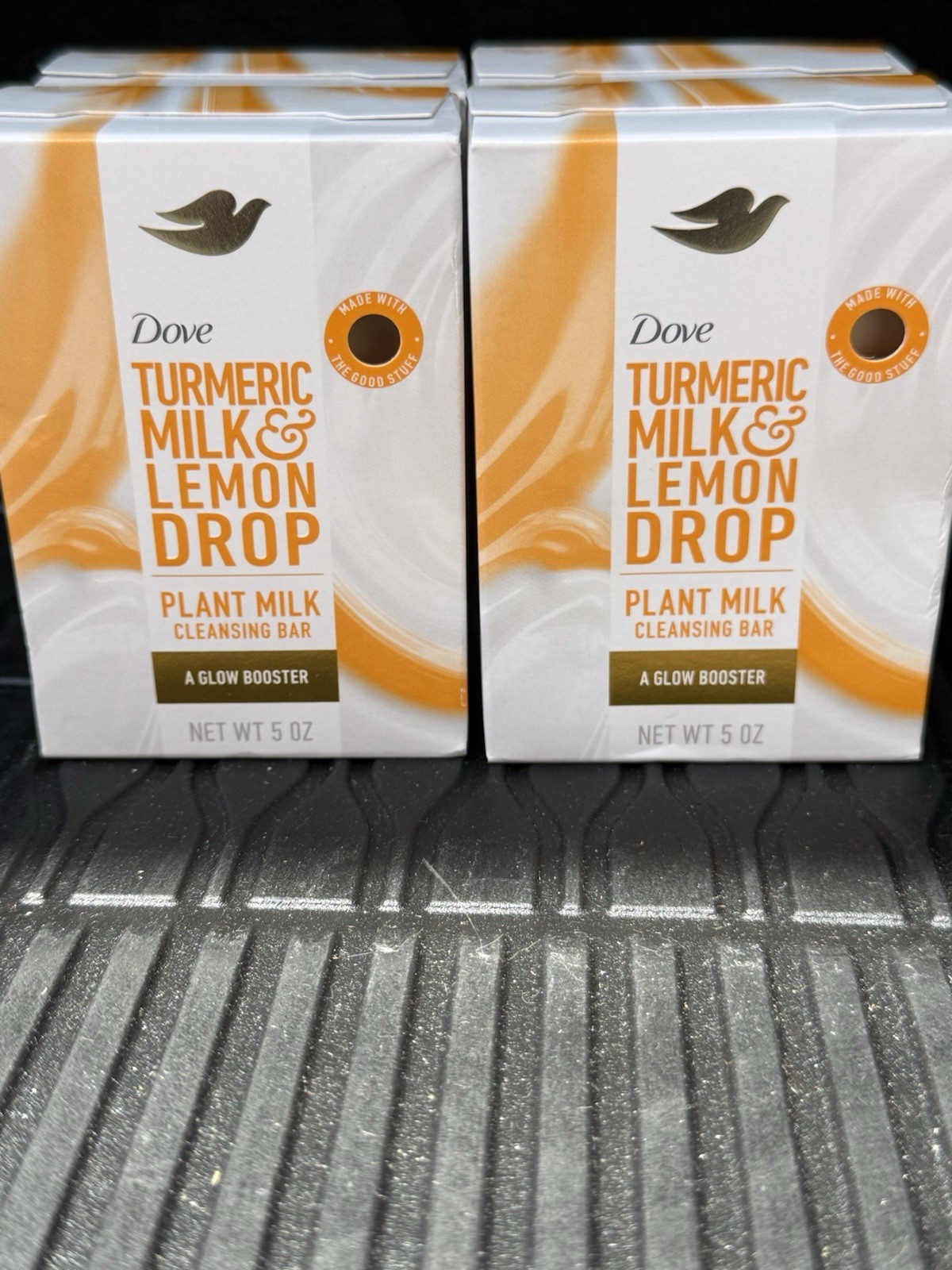 4BARS! Dove Turmeric Milk Plant Milk Cleansing Bar Sweet Lemon 5 oz Paraben-Free
