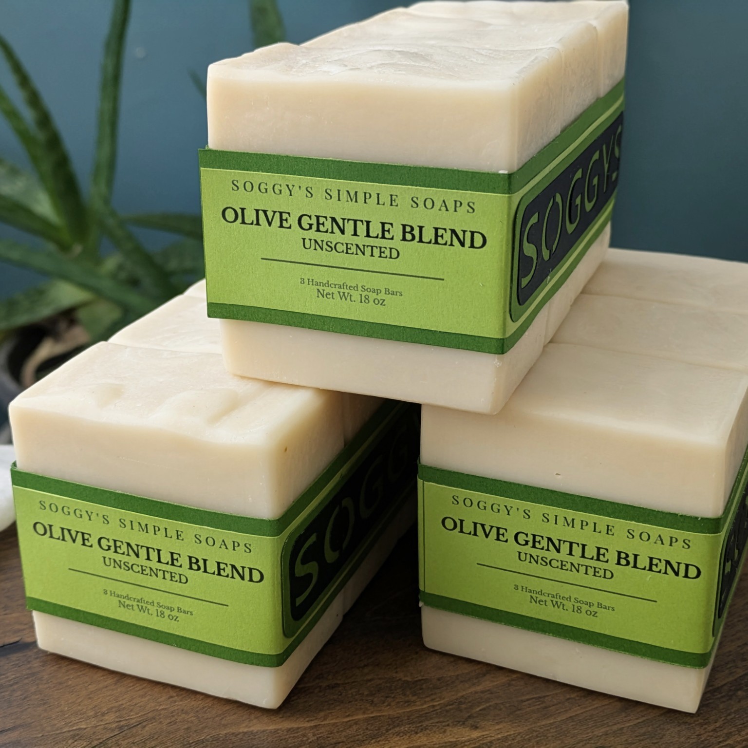 Olive Oil Soap Bars Set of 9 Unscented Handmade Cold Process Bulk Lot Gift