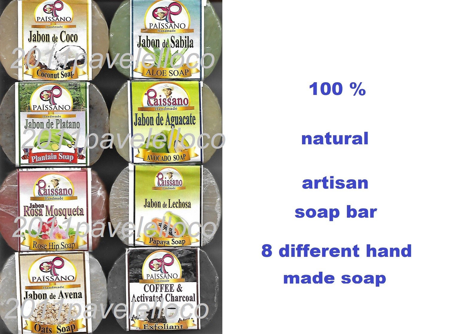 Soap Mexico handmade and natural Jabones Artesanales coffee,coco,avocado,aloe