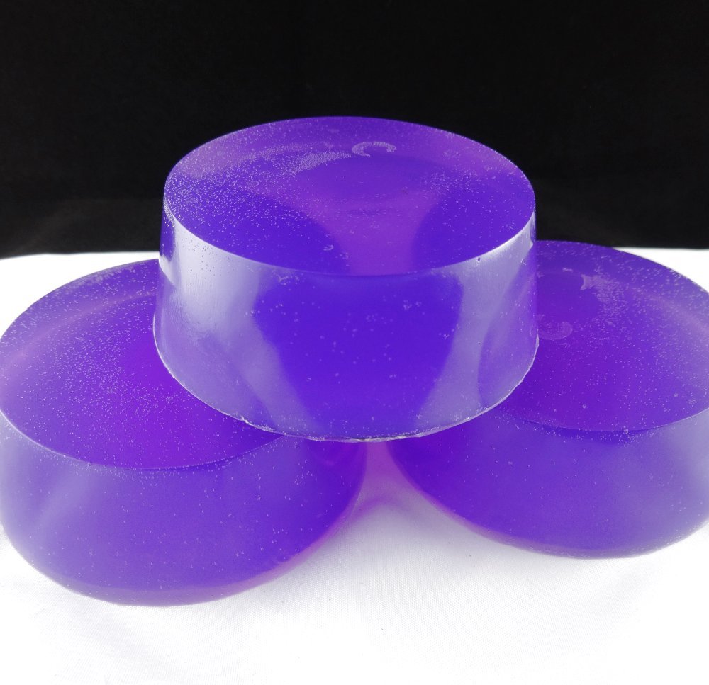 JUST LILAC Scented Women’s Soap Round Glycerin Bar Argan Oil Shave Puck Floral