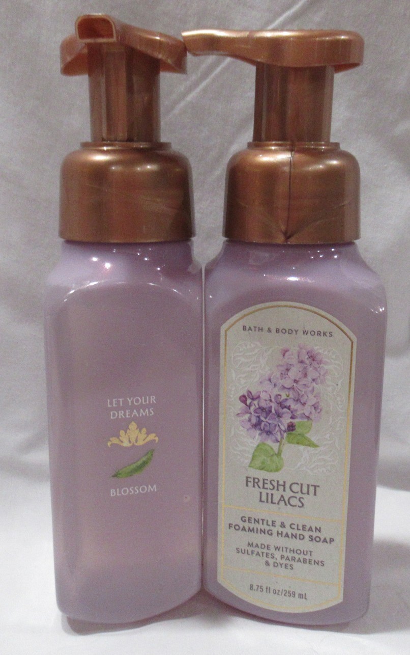 Bath & Body Works Gentle & Clean Foaming Hand Soap Lot Set of 2 FRESH CUT LILACS