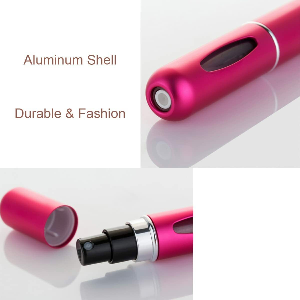 5/8ML Mini Refillable Perfume Atomizer Bottle Travel Portable Spray Pump Case US