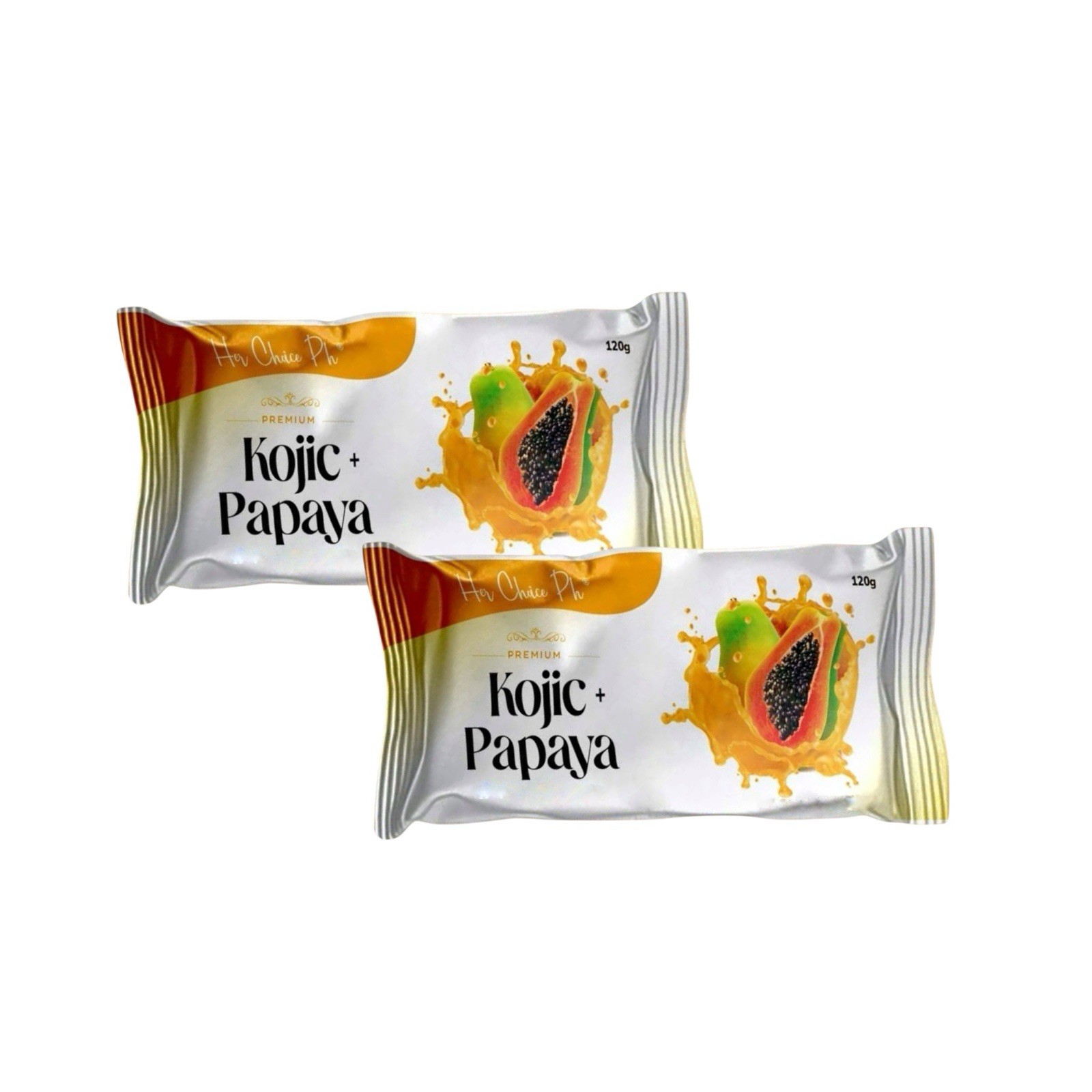 2 Bars Her Choice PH Premium Kojic + Papaya Soap – 120g