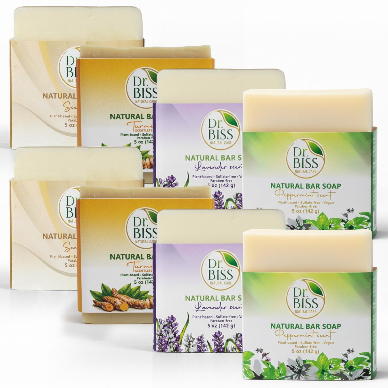 Dr. BISS Family Pack Bar Soap Bundle 8 Pack – Natural Artisan Bulk Soaps