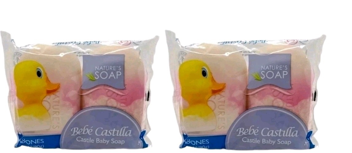 NATURE’S SOAP BABY VEGETAL CASTILE OIL SOAP JABON CASTILLA PARA BEBE 4 CT-3.2oz
