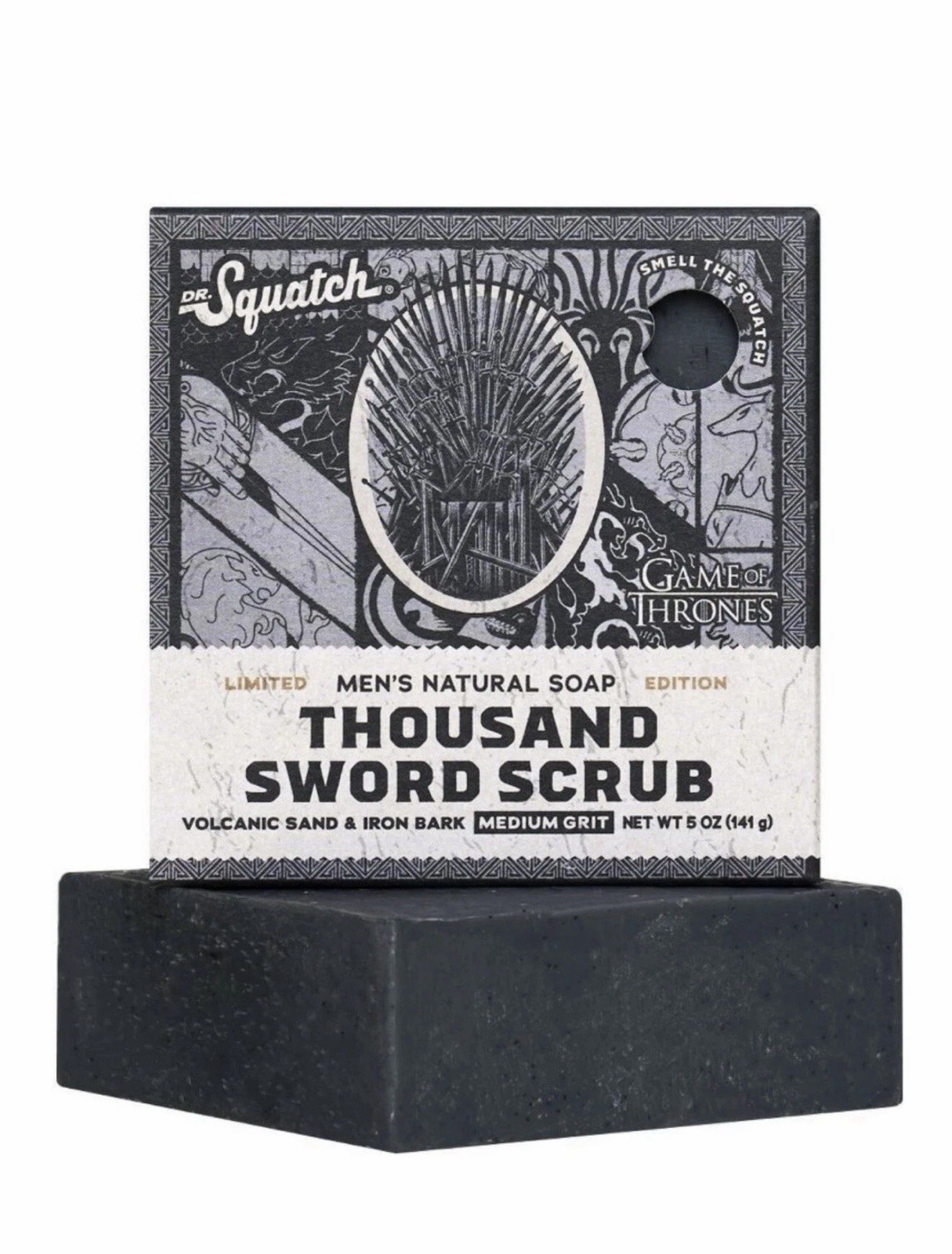 DR. SQUATCH Men’s All Natural Bar Soap – Thousand Sword Scrub – 5oz – NEW