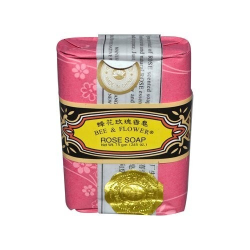 Bee & Flower Soap Bar Rose Soap Moisturizing Bath Bar Soap-4packs