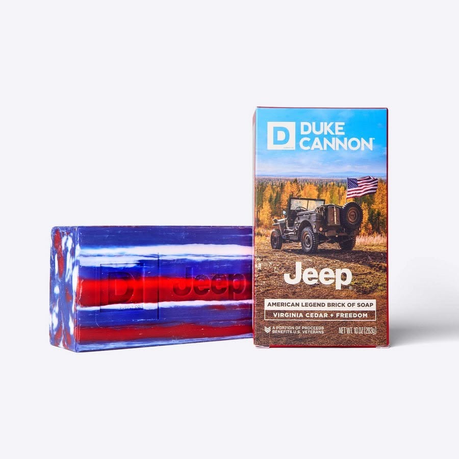 Duke Cannon Jeep® Brand American Legend Brick of Soap 10oz Benefits Vets USA 250