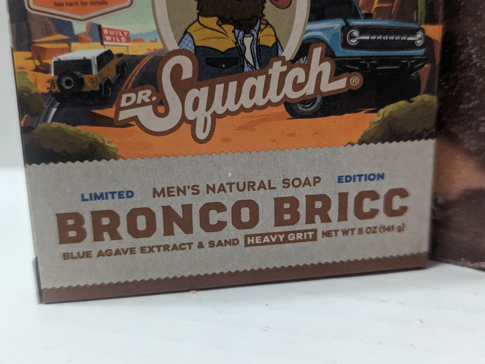 Bronco Bricc Heavy Grit Blue Agave Sand Dr. Squatch Limited Edition Soap 5oz Bar