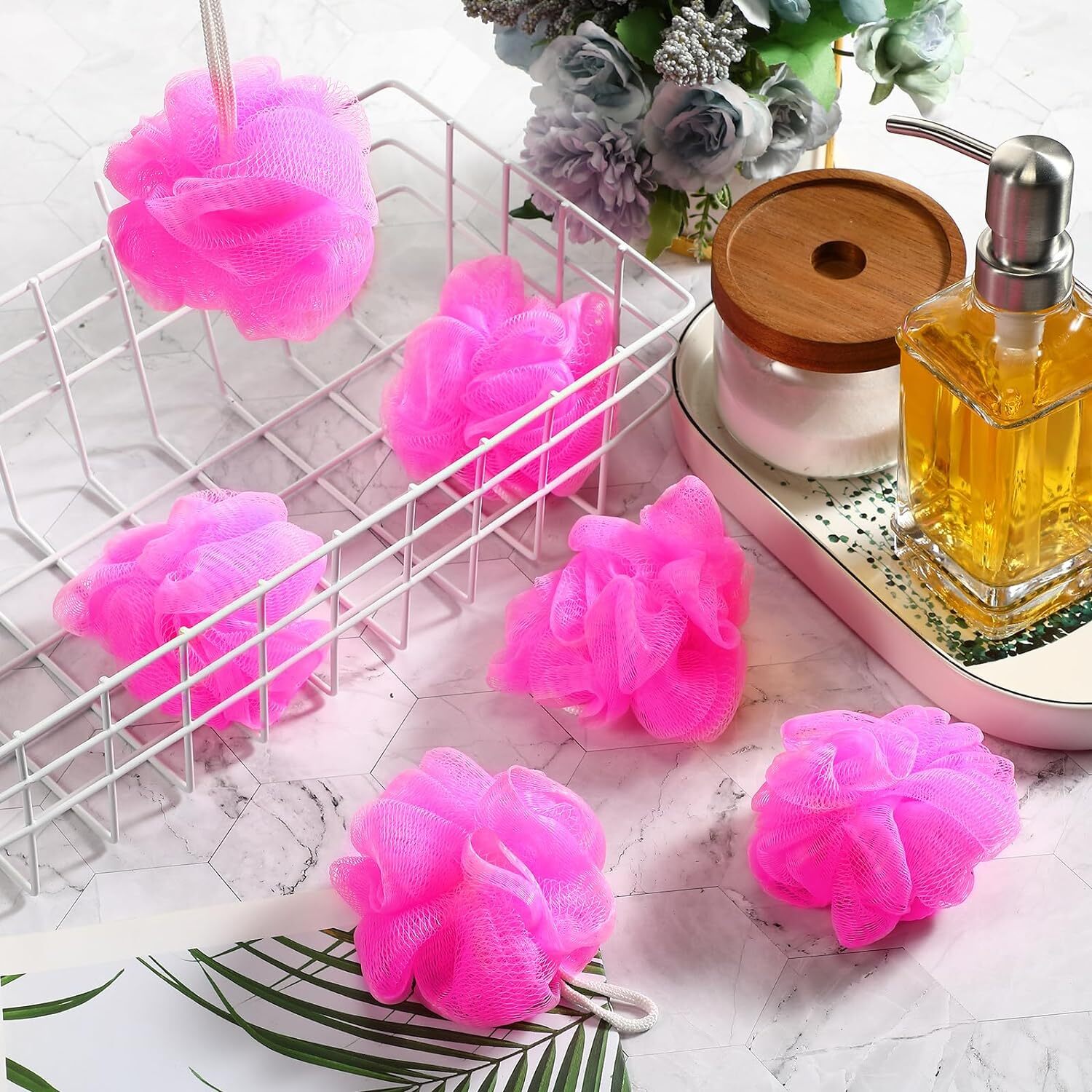 Shellwei 24 Pcs Loofah Sponge Bulk Mini Shower 3 Inch As Picture Shown