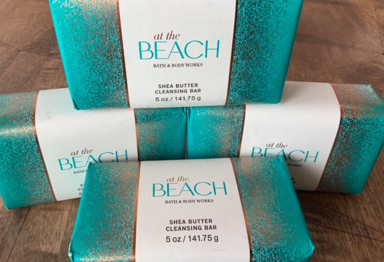 4 (FOUR) AT THE BEACH 5oz Shea Butter CLEANSING SOAP BAR Bath and & Body Works