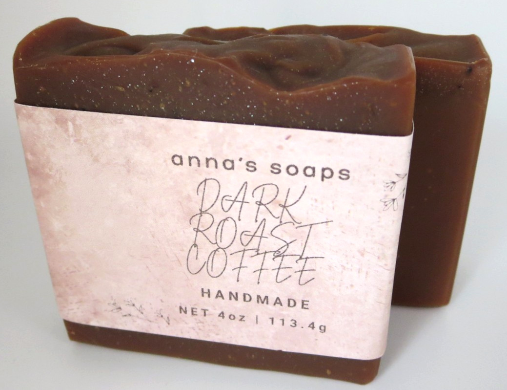 HANDMADE DARK ROAST COFFEE SCENTED SOAP COLD PROCESSED NON-TOXIC VEGAN 4oz