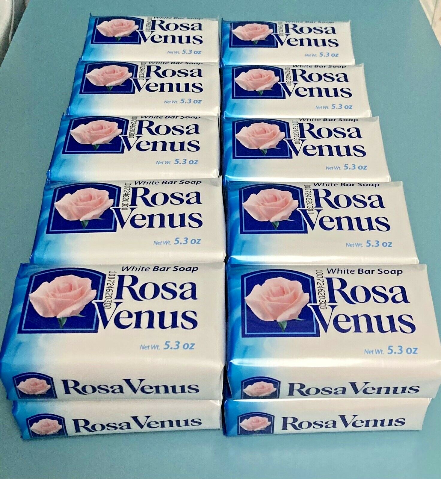 20x Rosa Venus White Bar Soap 5.3 oz – Classic Bath Bars for Daily Body Care