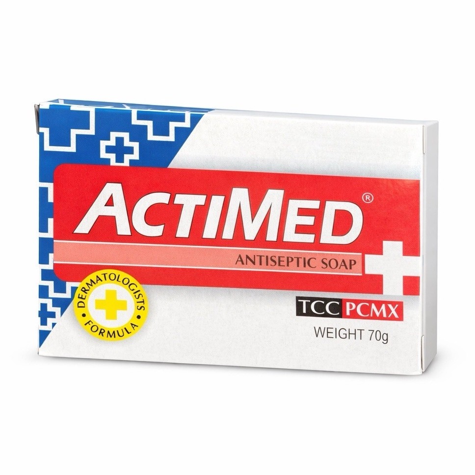 ActiMed Antiseptic Soap Bar, TCC & PCMX, Body & Hands, 70g