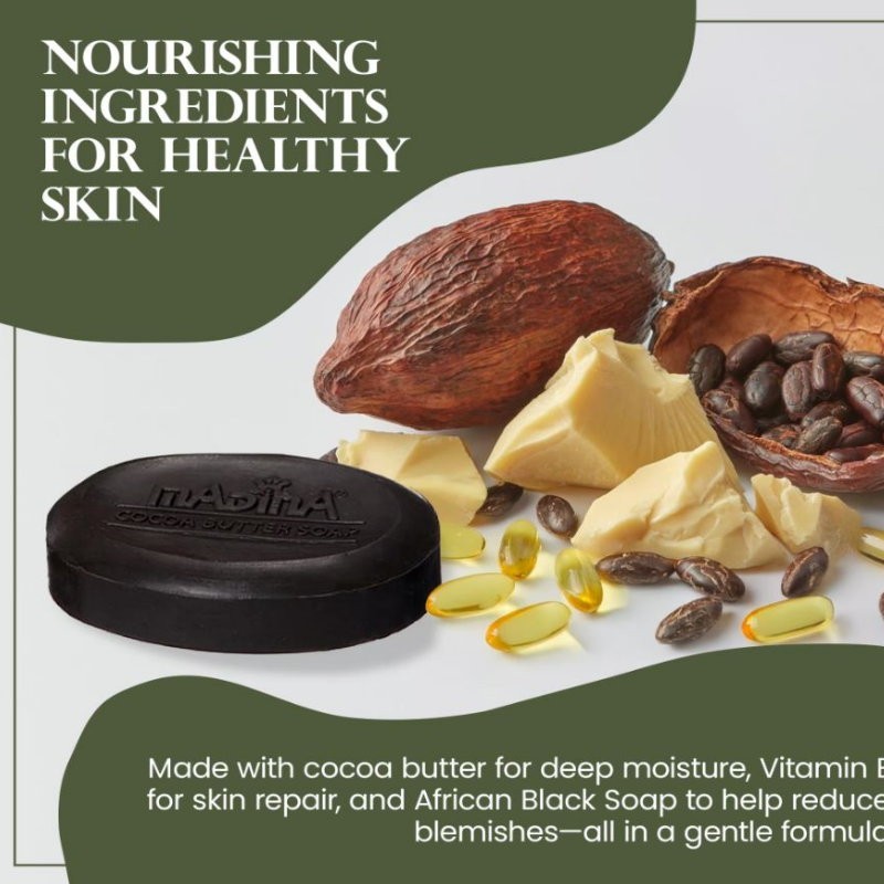 African Black Soap Bars 3.5oz, Shea Butter/Aloe Vera and Cocoa Butter/Vitamin E