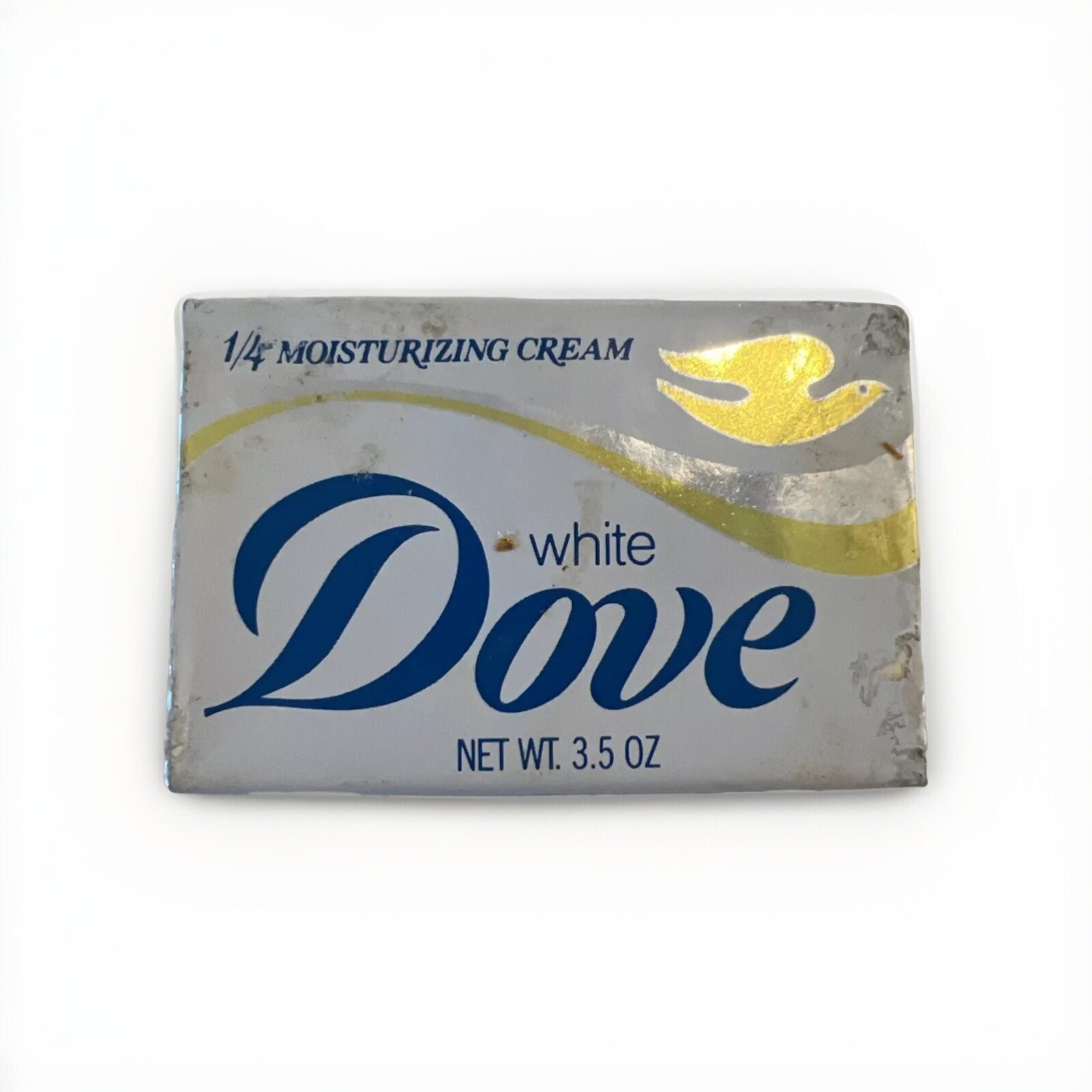 Vtg Dove Beauty Bar Soap White 4.75 oz Vintage 1/4 Moisturizing Cream