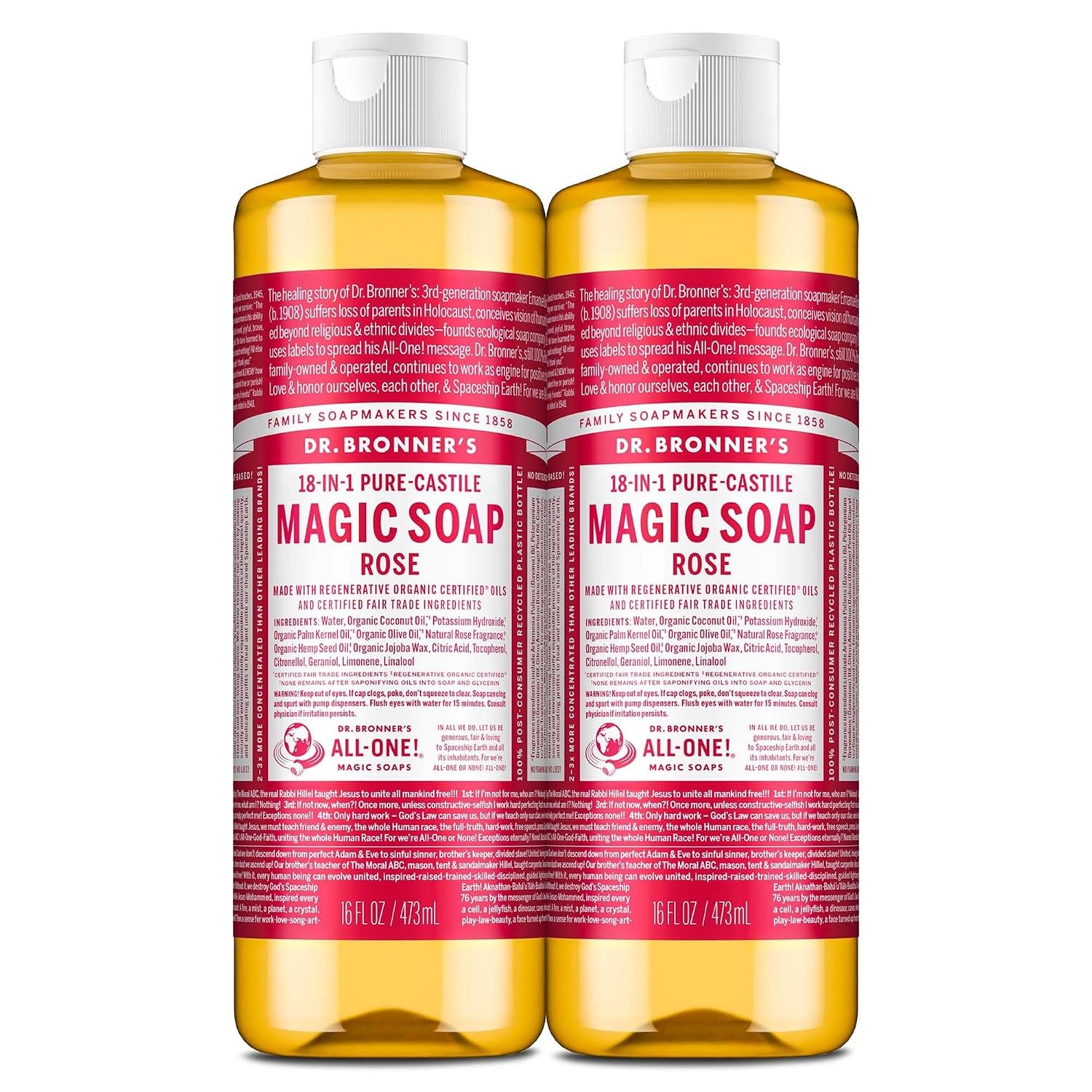Pure-Castile Magic Liquid Soap (Lavender, 8 Ounce) – Made with Regenerative Orga