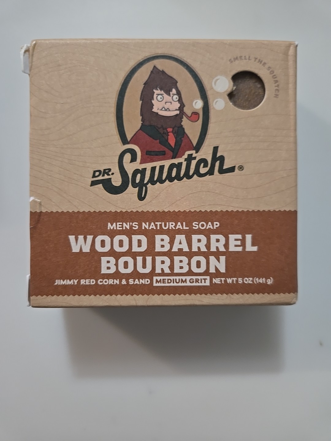 Dr. Squatch Men’s Natural Bar Soap Wood Barrel Bourbon, 5 oz