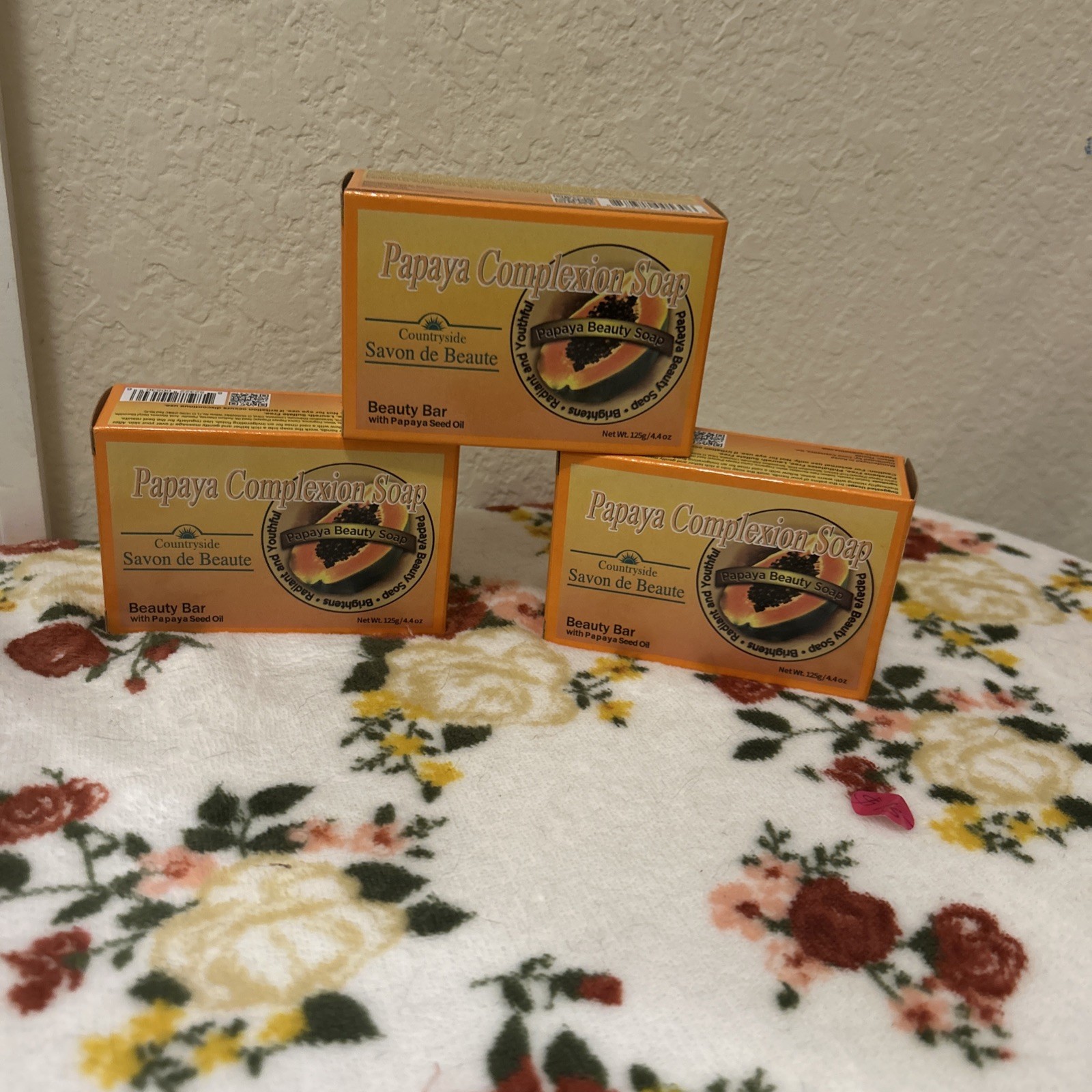 CountrySide Papaya Beauty Bar Soap with Papaya Seed Oil 125g Body Face Hands