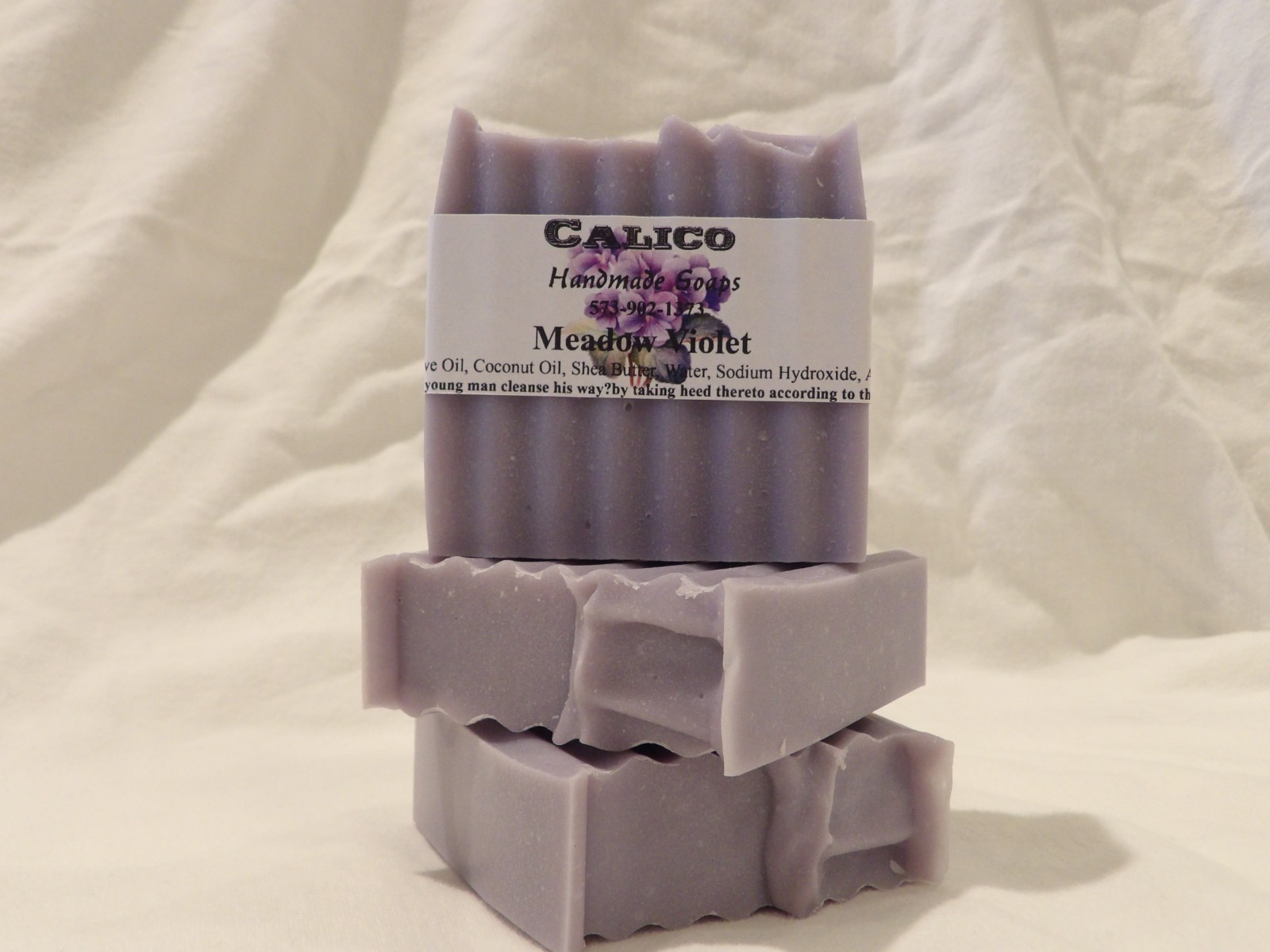 Meadow Violet Handmade Lye Soap- For normal to dry skin