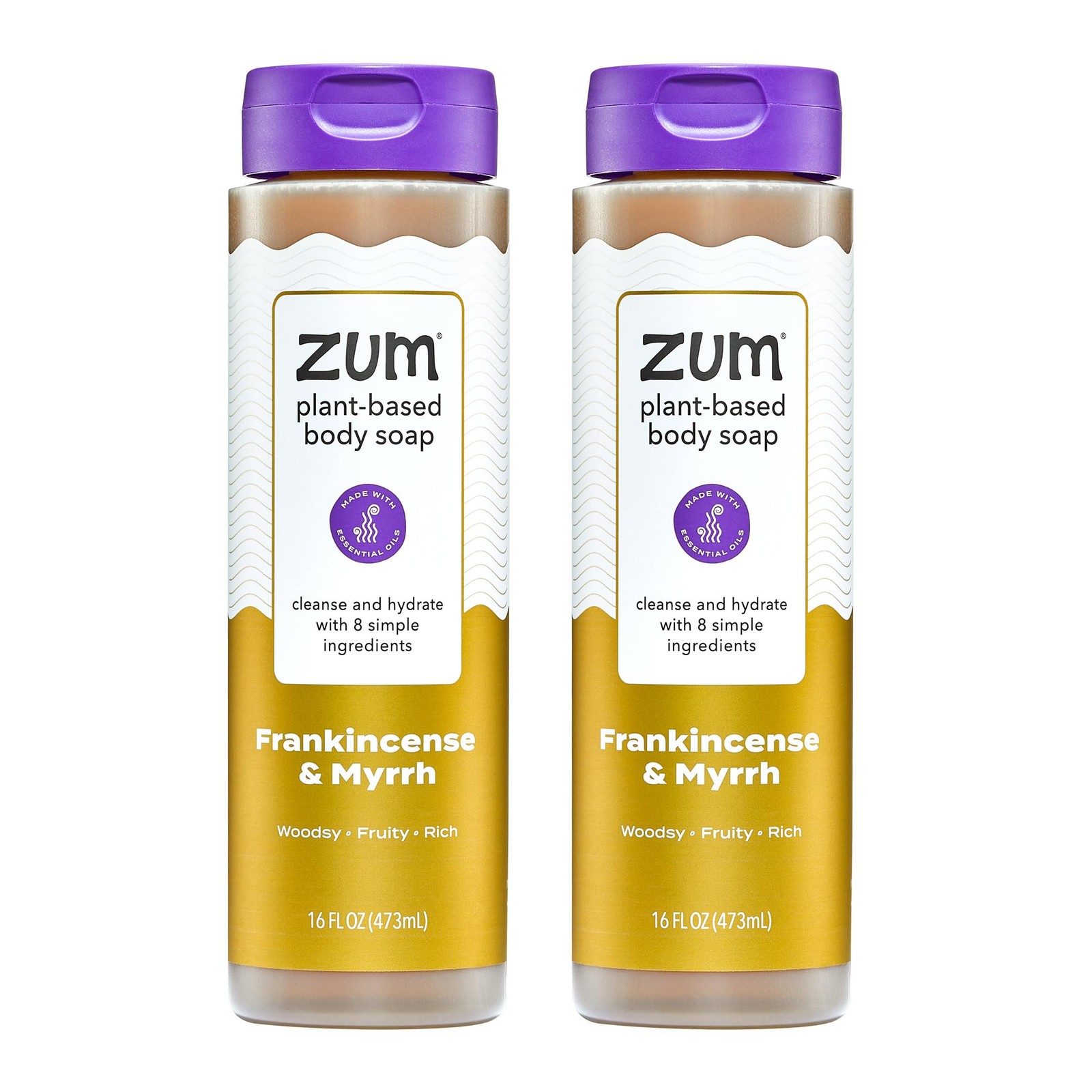 Zum Body Soap – Frankincense & Myrrh – 16 fl oz (2 Pack)
