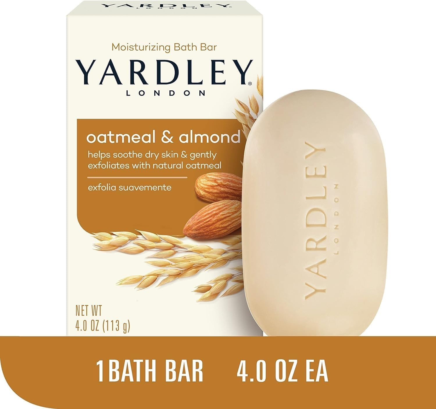Luxury Oatmeal & Almond Bar Soap – 4 Pack, 4 Ounces Each – Moisturizing Essence