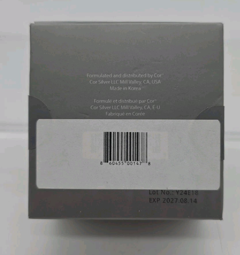 COR Silver Soap Cleansing Bar Acne Colloidal Signature 1.06 Oz Exp 8/27 Sealed