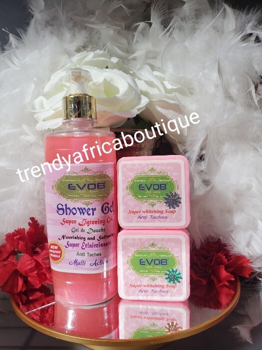 1 EVOB shower gel, 2 clarifying 150g bar soap. Anti tache. 💯 AUTHENTIC