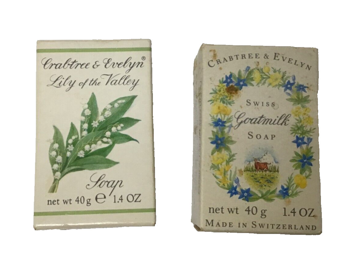 Crabtree Evelyn VTG Swiss Goat Milk 1.4oz Lilly of the Valley 1.4 Bar Soap