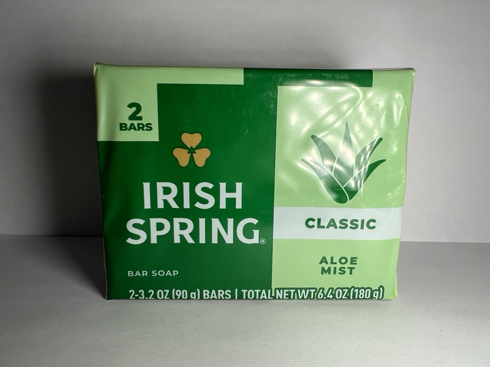 Irish Spring Aloe Mist Bar Soap 2-Pack (3.2 oz Each)-Fresh Scent, Deodorant Soap