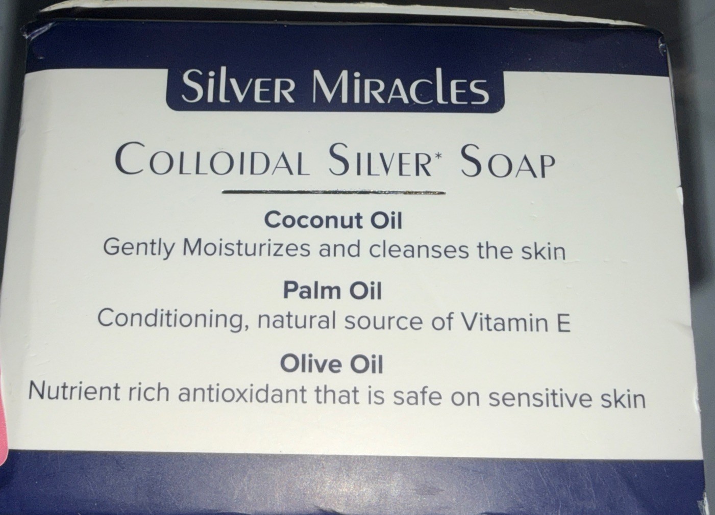 Silver Miracles Colloidal Silver Unscented Extra Strength Soap Lot Of 6 Bars