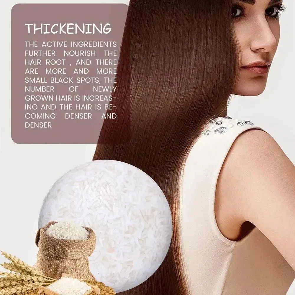 Organic Rice Shampoo Soap Bar Hair Nourishing Conditioning Soap