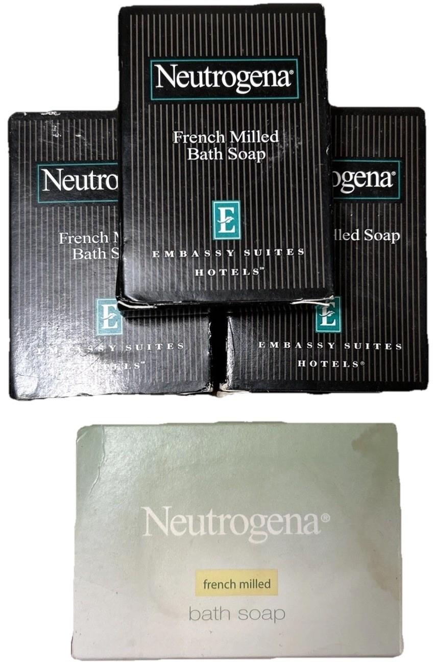 Vintage Neutrogena French Milled Soap Lot of 4 Travel Size Bars
