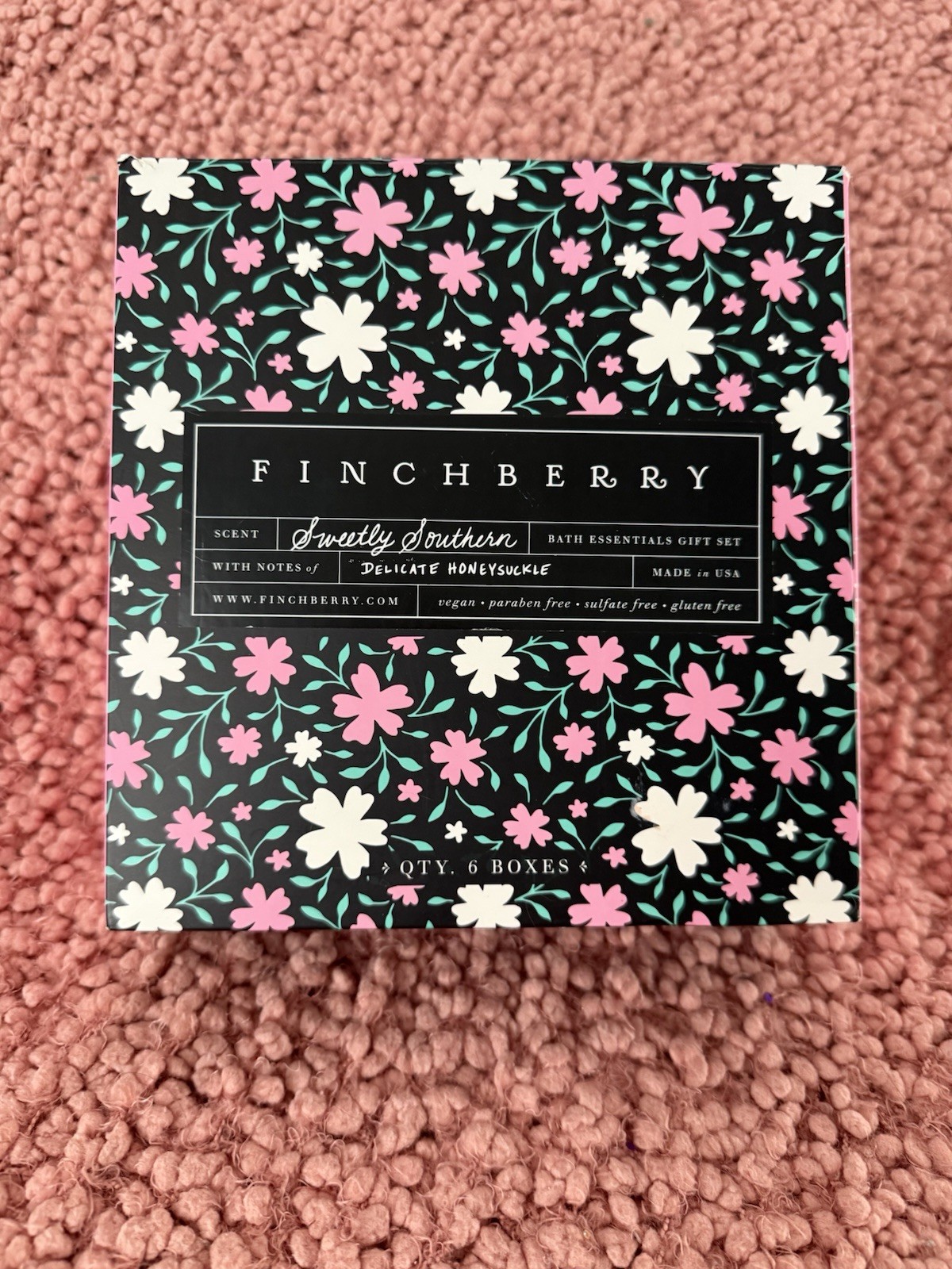 Finchberry Soap Sweetly Southern 6 Piece Bath Essentials Gift Set Open Box New