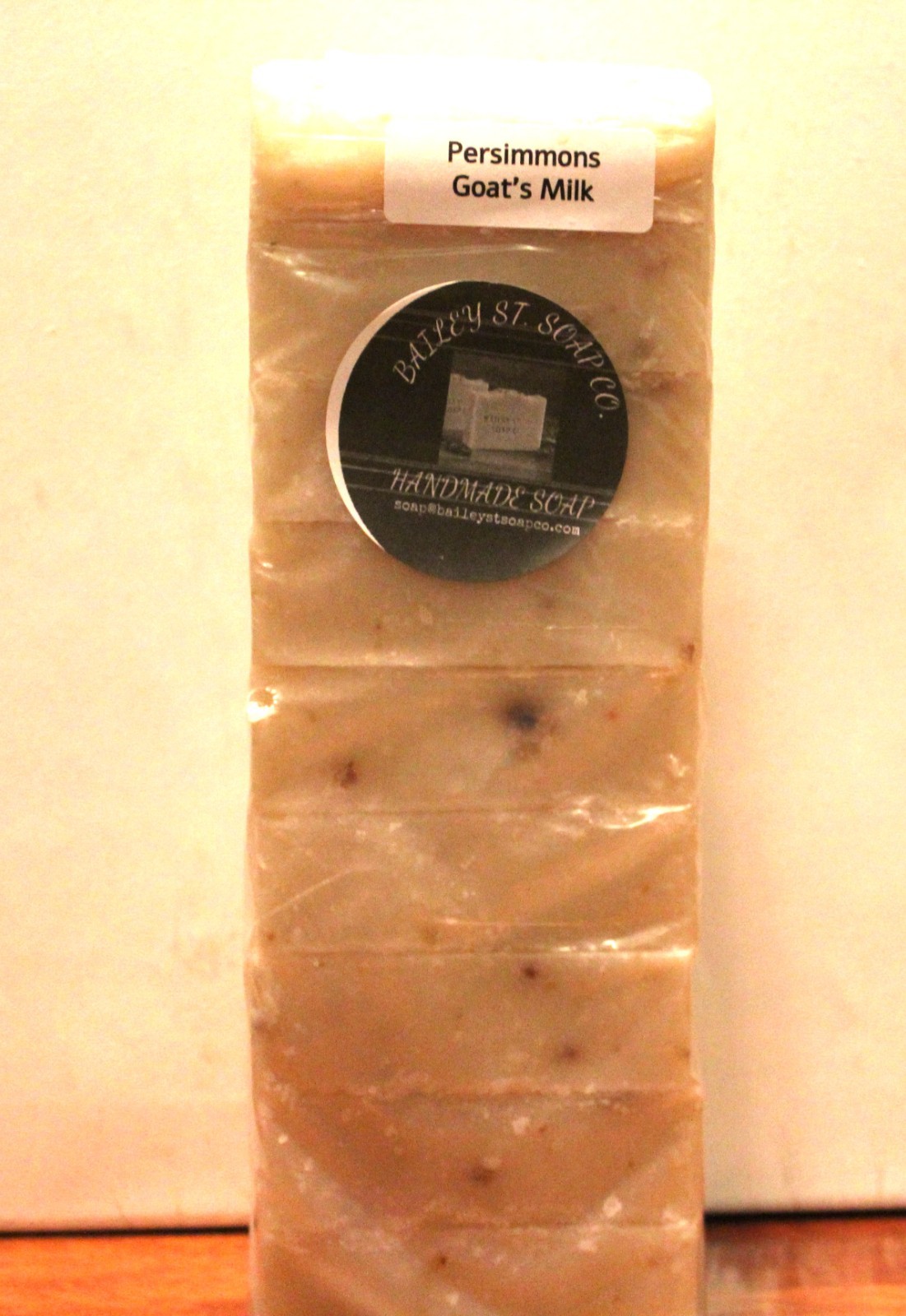 Persimmon Women’s Goat Milk Cold Processed handmade soap loaf, 9 precut bars