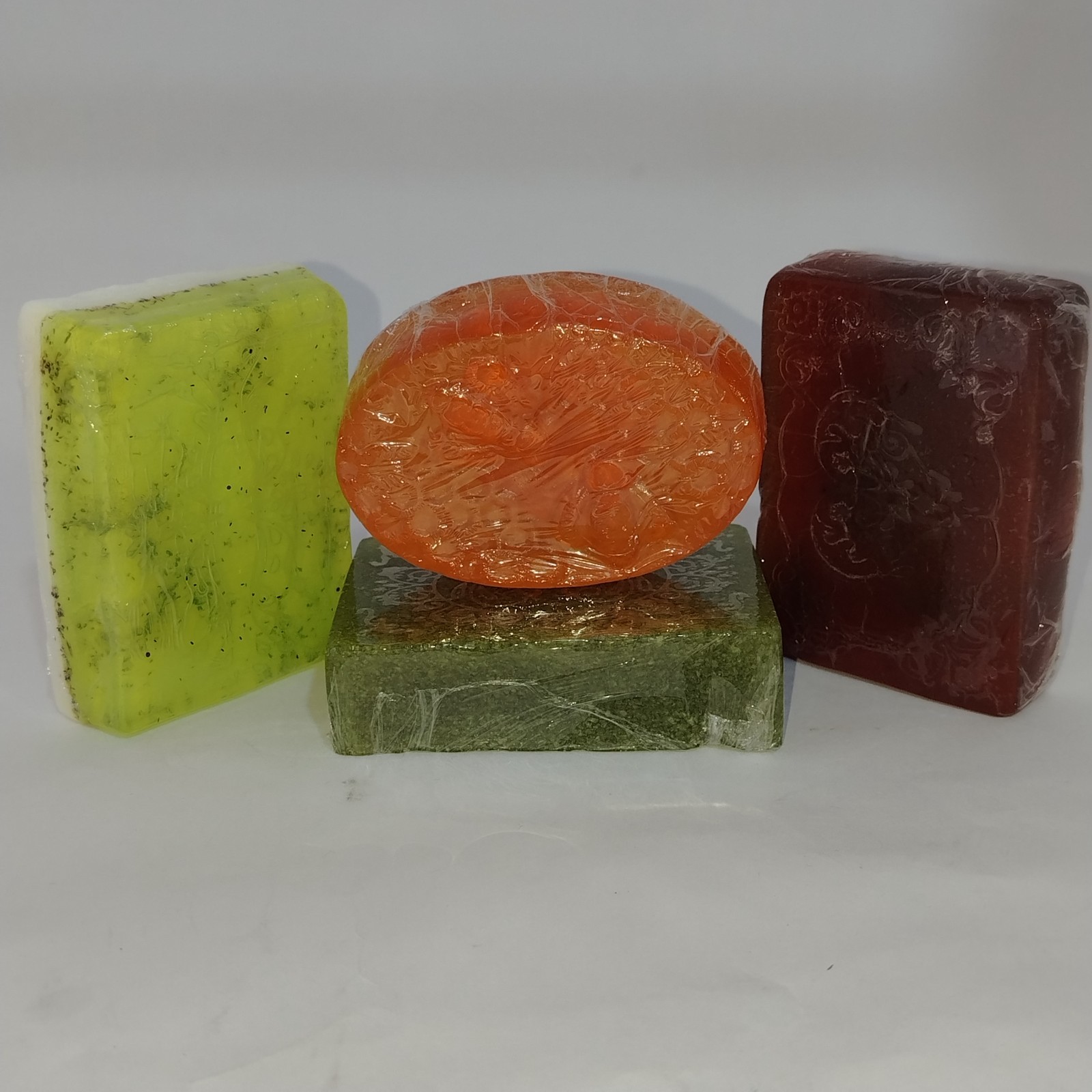 ​Set of 4 Natural Glycerin Soaps Pomegranate Honey Chamomile Laurel Artisan Soap