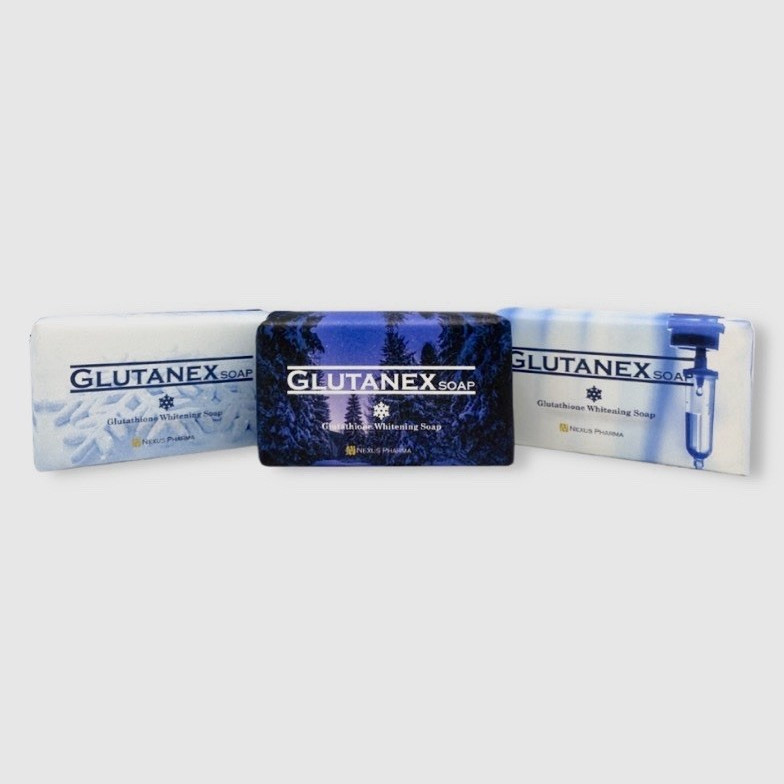 GLUTANEX Glutathione Whitening Soap 3 Bars, Unscented, 2.5 oz