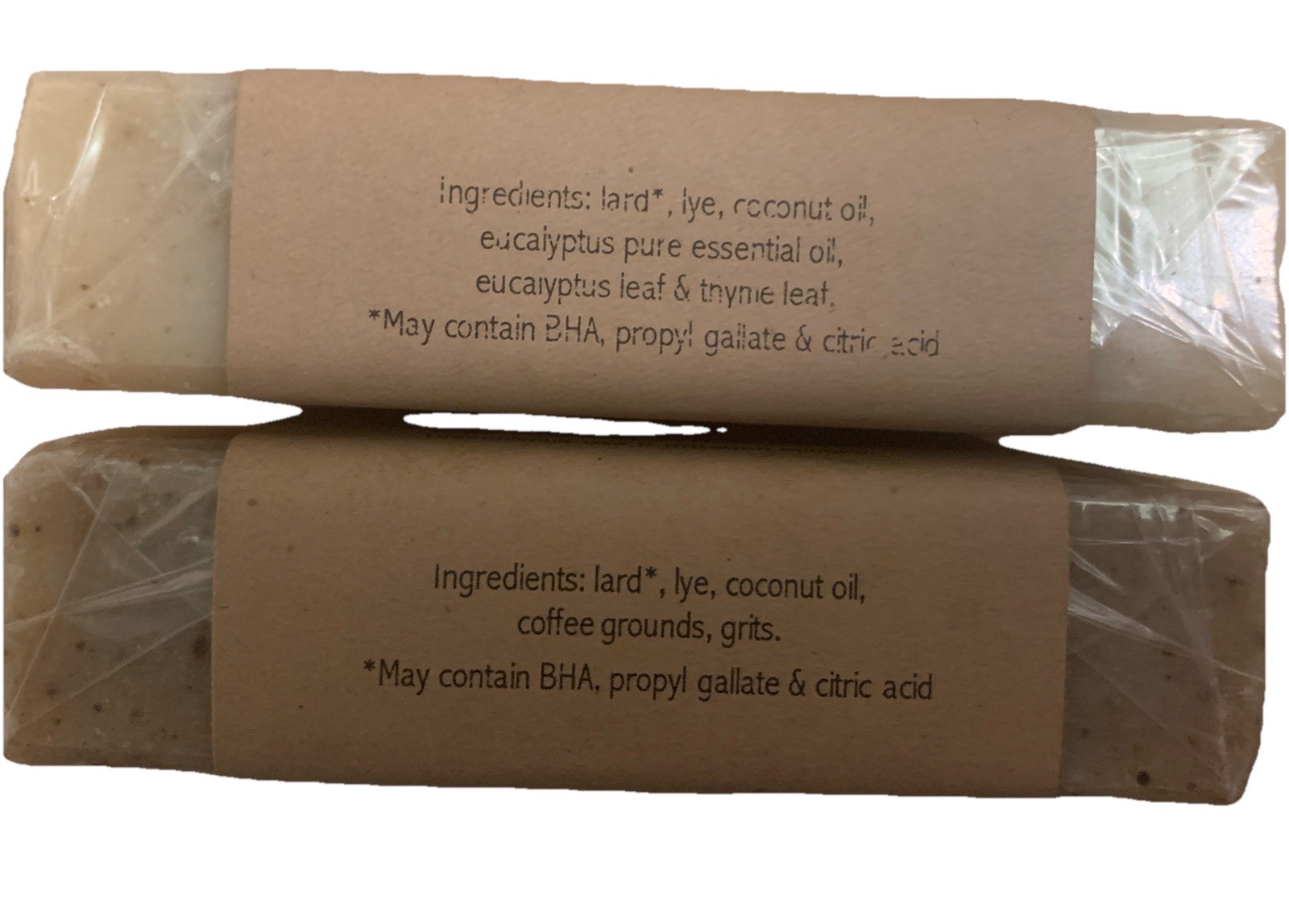 (2)Simplici Coffee Grit & Eucalyptus Thyme Bar Soap 4.50 oz (128g)X2 US made New