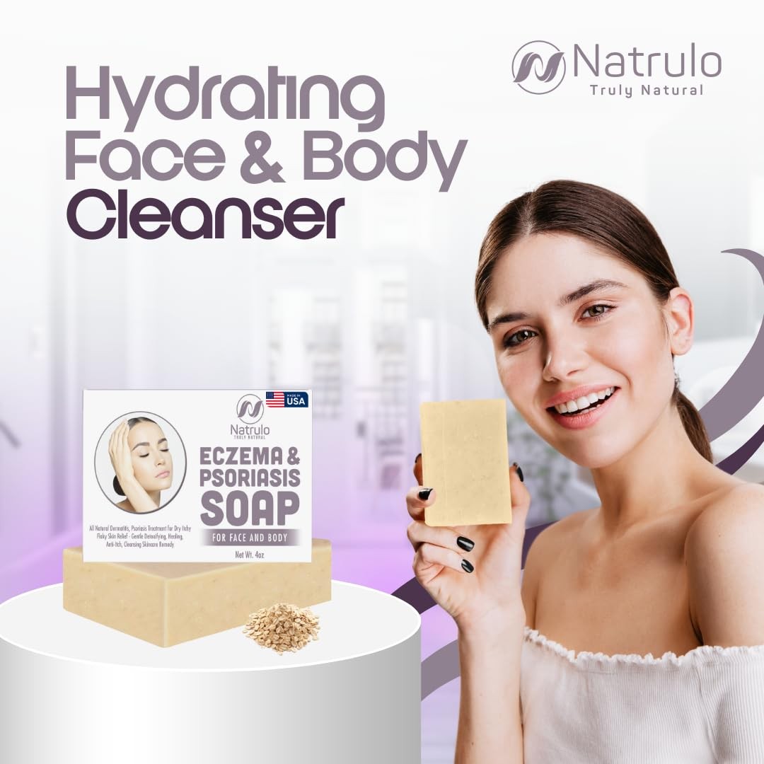 Eczema Soap Bar for Face and Body – All Natural Dermatitis, Psoriasis Treatment