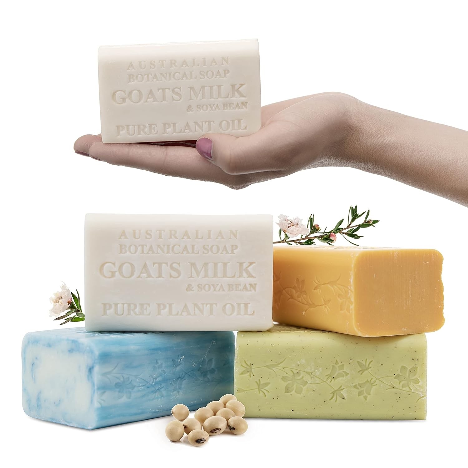Australian Botanical Goats Milk Soap, Manuka Honey, Lemongrass and Sea Salt 6.6