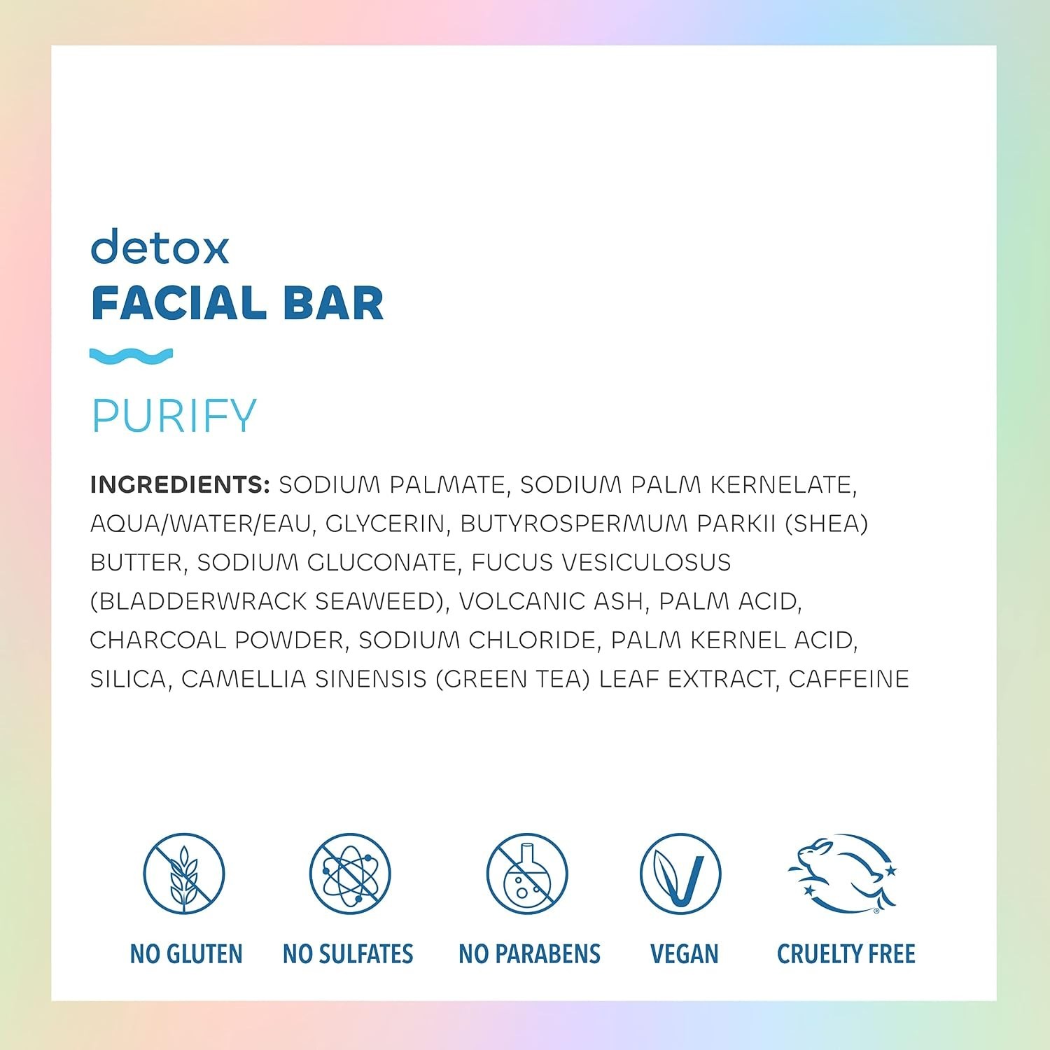 Gentle Exfoliating Facial Bar Soap, 3.75oz with Seaweed & Volcanic Minerals