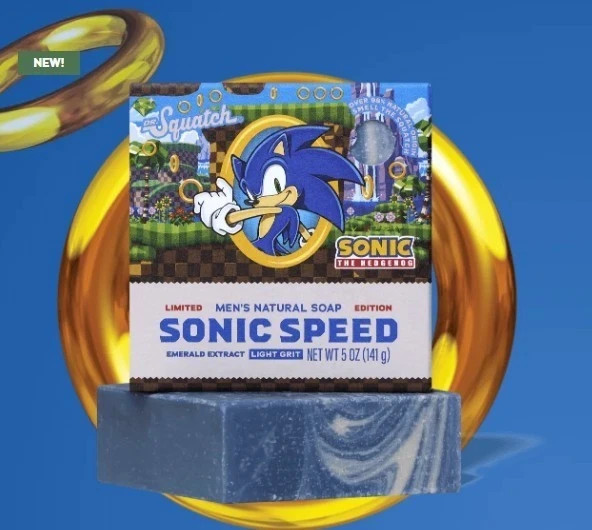 3 PACK Dr Squatch SONIC SPEED SONIC THE HEDGEHOG LE Bar! NEW!! SOLD OUT!!